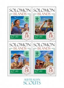 SOLOMON ISLANDS 2014 SHEET AUSTRALIAN SCOUTS slm14111a