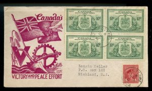 ?Special Delivery FDC War Issue Patriotic 1946 cover Canada