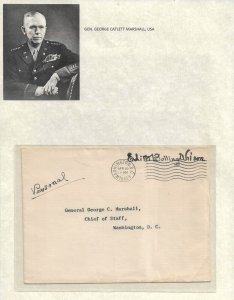 1945 Edith Wilson to Gen George Marshall, Washington DC (52767)