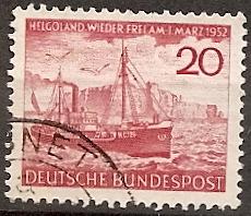 Germany  690 Used 1952 Return of Heligoland, Ship