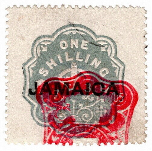 (I.B) Jamaica Revenue Duty Stamp 1/ (die H) Caribbean Jamaica