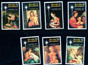 GRENADA GRENADINES #229-235  1977  CHRISTMAS    MINT  VF NH  O.G  CTO