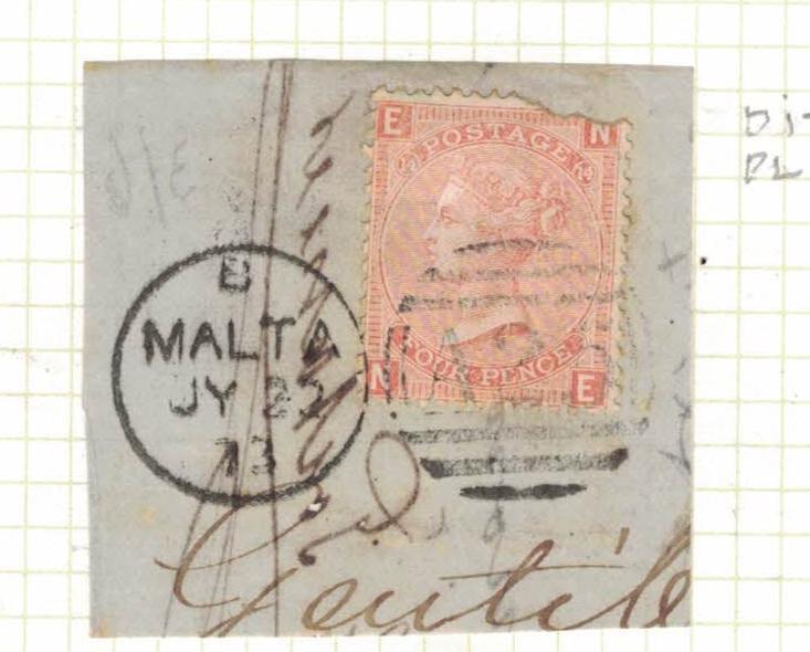 Malta GB Used Abroad SG Z49 Plate 14 Piece Item Three VFU (16drv)