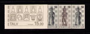 FAROE ISLANDS Sc# 94a MNH FVF BKLT Pne 6 Chessmen King Queen