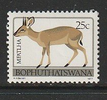 1977 South Africa_Bophuthatswana -Sc 17 - MNH VF - 1 single - Common dulker