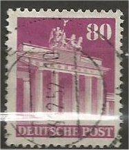 GERMANY, 1948, used 80pf red violet, Brandenburg Scott 655