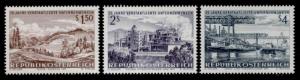 Austria 908-10 MNH Iron Mountain, Chemical Plant, Steel Mill, Barges