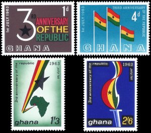 Ghana 1963 Sc 143-46 M lh