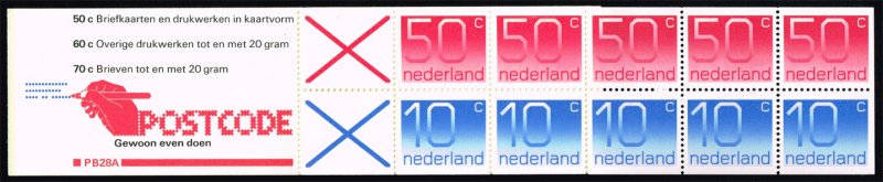 Netherlands #541a Numeral Complete Bklt Pane of 10; MNH (5Stars)