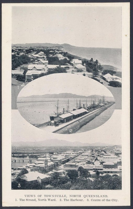 QUEENSLAND Postcard 1898 QV 1½d black view Mulgrave River.