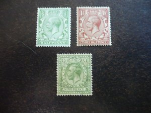 Stamps - Great Britain - Scott#187,189,198 - Mint Hinged Part Set of 3 Stamps