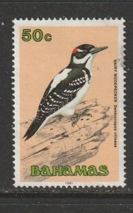 1991 Bahamas - Sc 717 - used VF - 1 single - Hairy woodpecker