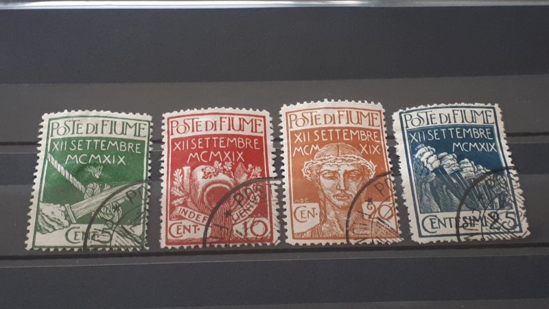 Fiume 1920. - Military stamps # Stamped complete set signed