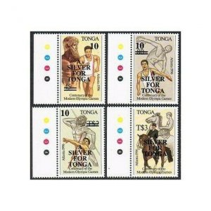 Tonga 949-952,MNH. Summer Olympic Games Atlanta-1996.Statues,athletes.1997.