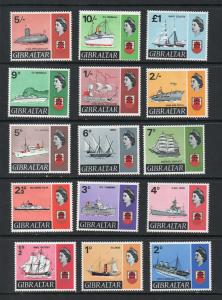 Gibraltar 186-199 MNH