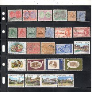 ST KITTS & NEVIS COLLECTION ON STOCK SHEET MINT/USED