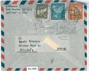 POSTAL HISTORY : CHILE - AIRMAIL COVER to ITALY 1953