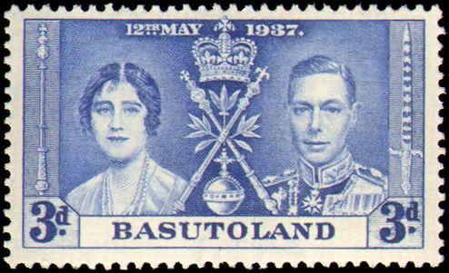 Basutoland #15-17, Complete Set(3), 1937, Royalty, Never Hinged