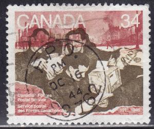 Canada 1094 USED 1986 Soldiers Handling Mail 34¢
