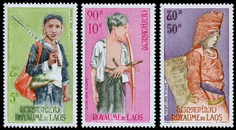 Laos Scott C43-C45 (1964) Mint NH VF Complete Set W