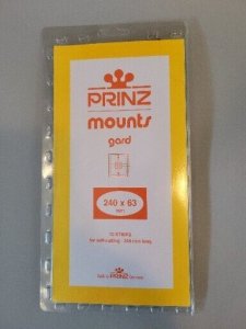 PRINZ STAMP MOUNTS Gard 240 x 63 10 Strips For Self Cutting