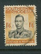 Southern Rhodesia SG 49 FU  space filler 2mm  tear