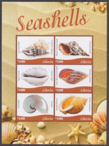 2015 Liberia 6875-6880KL Marine fauna - Sea Shells 18,00 €