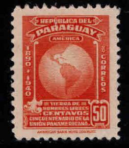 Paraguay Scott 374 MH* Globe stamp