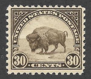 1923 Fine American Bison Olive Brown 30c Scott #569**