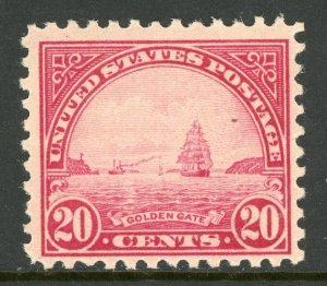 USA 1923 Fourth Bureau 20¢ Golden Gate Ship Perf 11 Scott 567 MNH G218