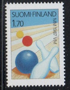 Finland Sc 753 1987 World Bowling Championships stamp mint NH