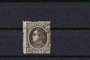 VENEZUELA 1880 50c BROWN USED STAMP  REF 6221