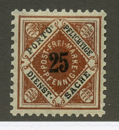 German States- Wurttemburg, Scott #o24, Unused, Hinged