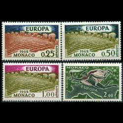 MONACO 1962 - Scott# 507-9+C61 Europa Set of 4 NH