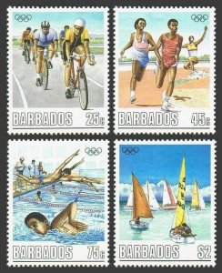 Barbados 727-730,MNH.Michel 701-704. Olympics Seoul-1988:Bicycling,Yachting,