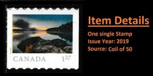 Canada 3150 Far & Wide Algonquin $1.27 single (from coil of 50) MNH 2019