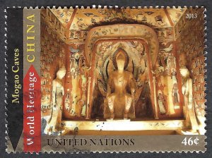 United Nations #1060 46¢ Mogao Creek - China (2013). Used