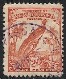 NEW GUINEA 1932 Sc 33, Used 2d Bird of Paradise, VF, BUKA PASSAGE postmark
