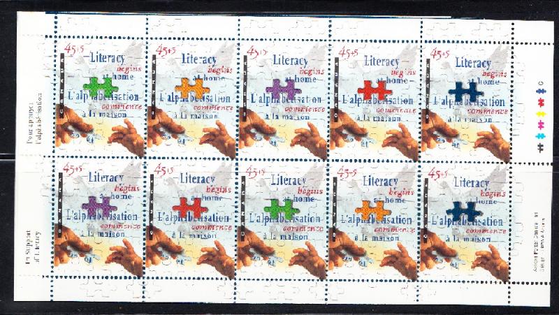 CANADA # B13  - BK193 - Mint NH - Booklet of 10 - Literacy