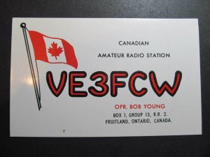 10206 Amateur QSL Card FRUITLAND ONTARIO CANADA Radio-