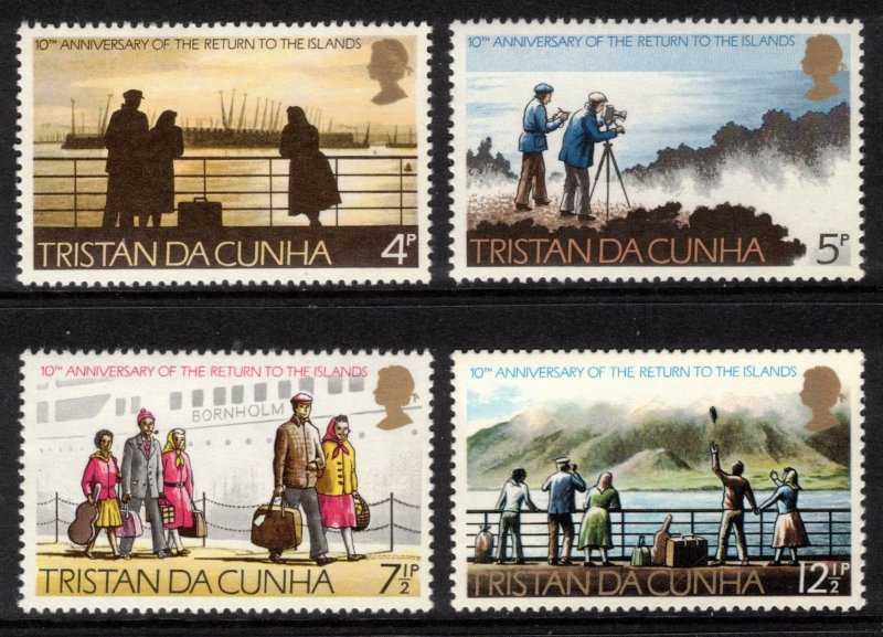 TRISTAN DA CUNHA 1973 Islanders Return; Scott 185-88, SG 182-85; MNH