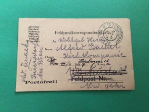 Austro Hungarian WW1 K. U. K. Military Field post postal card A14784