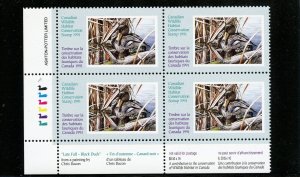 Canada #FWH7 (C889) plate block of 4, Wildlife Habitat, MNH, VF, CV$100.00