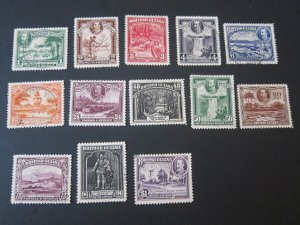 British Guiana 1934 Sc 210-222 KEVII set FU