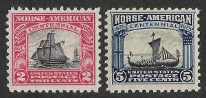 Doyle's_Stamps: MNH 1925 Norse American Set Scott #620** & #621**