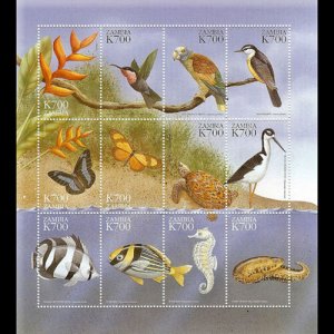 ZAMBIA 1999 - Scott# 827 Sheet-Wildlife NH