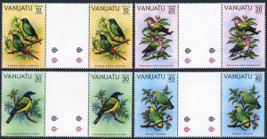 Vanuatu 300-303 gutter, MNH. Mil 598-601. Birds 1981. Trichroa,Indica,Pectoralis