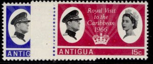 ANTIGUA QEII SG174-175, 1966 Royal visit set, NH MINT.
