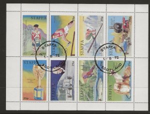 GB Local Staffa 1972 Mixed thematics  sheet of 8 Ref. from SF-36 etc. Used