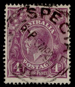 AUSTRALIA GV SG64, 4d violet, FINE USED. Cat £15.